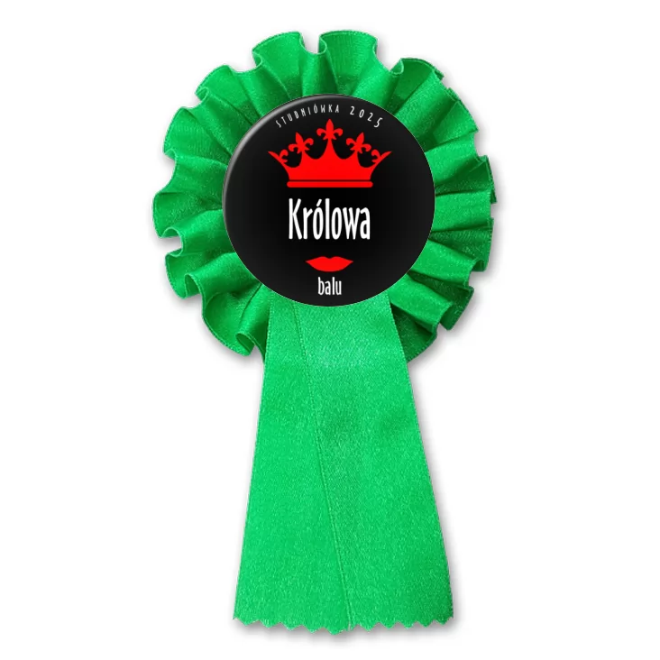przypinka kotylion Studniówka czarna królowa balu