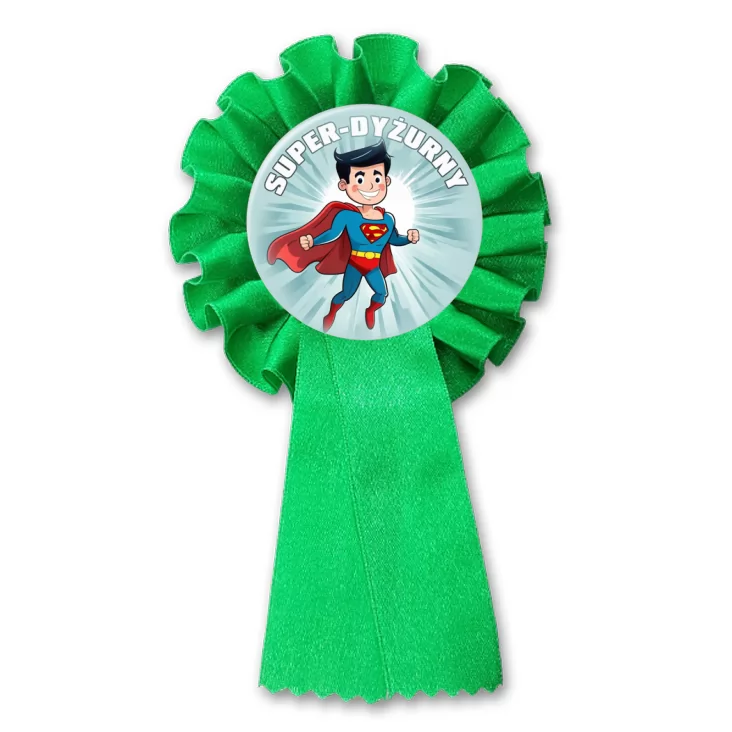 przypinka kotylion Super dyżurny latający Superman