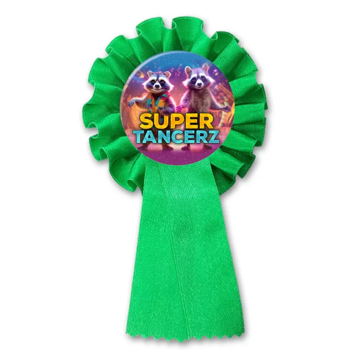przypinka kotylion Super tancerz szop Pedro