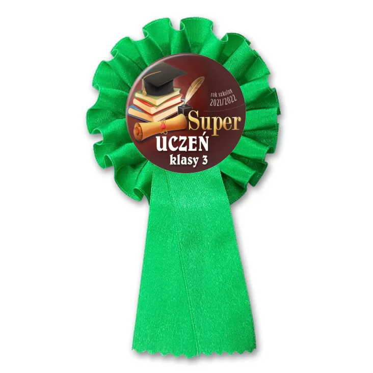 przypinka kotylion Super uczeń klasy 3