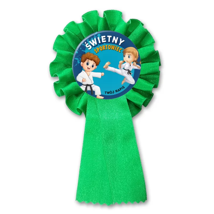 przypinka kotylion Taekwondo, Karate Świetny sportowiec