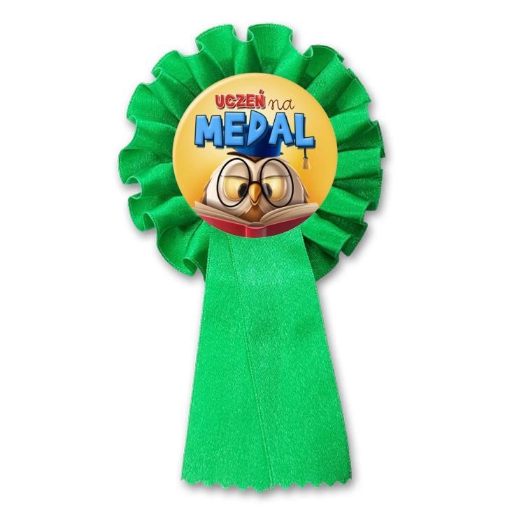 przypinka kotylion Uczeń na medal sowa z biretem