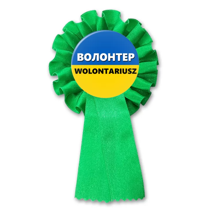 przypinka kotylion Wolontariusz Ukraina