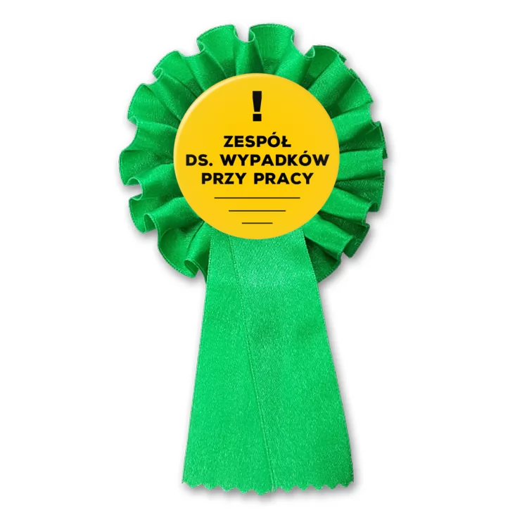 przypinka kotylion Zespół ds. wypadków przy pracy