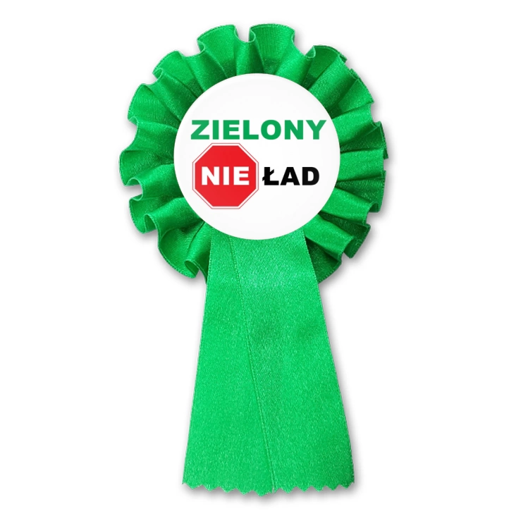 przypinka kotylion Zielony NIEład