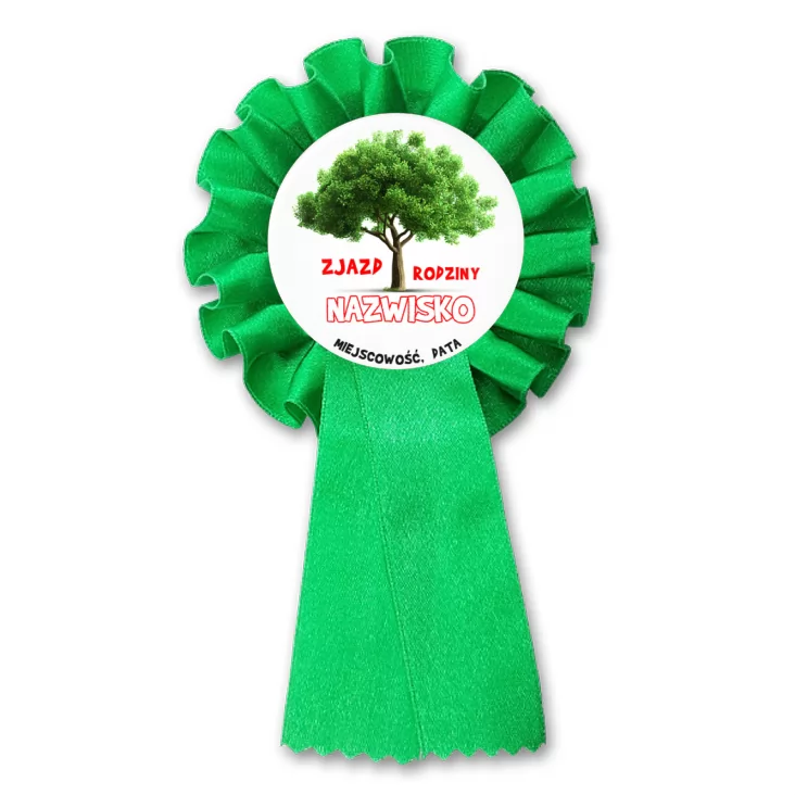 przypinka kotylion Zjazd rodziny Drzewo