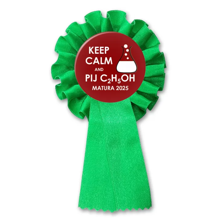 przypinka kotylion Matura Keep Calm and Drink C2H5O2