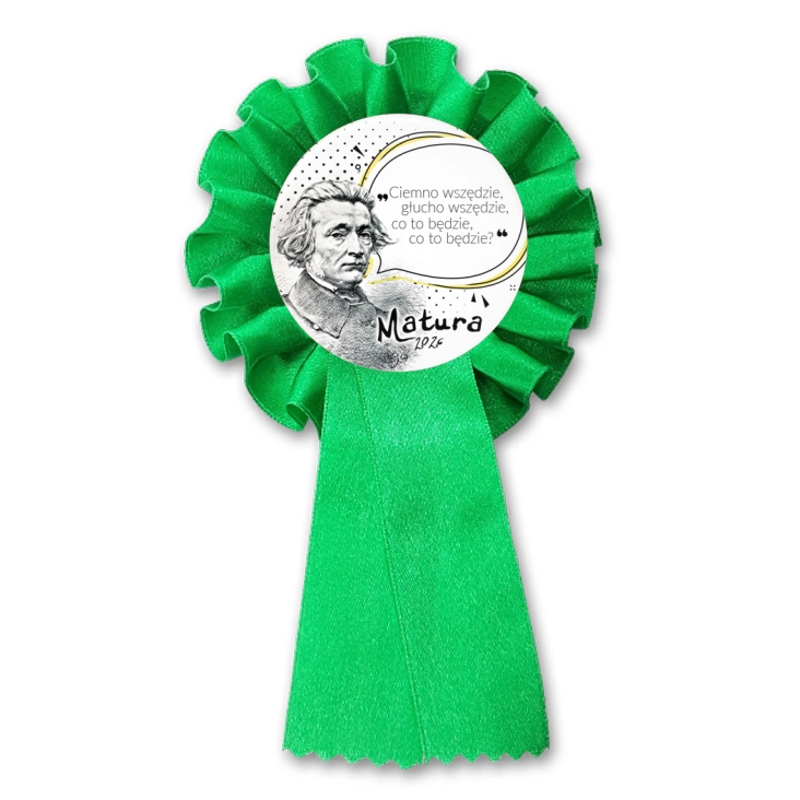 przypinka kotylion Matura z Mickiewiczem