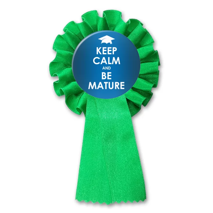 przypinka kotylion Matura keep calm and be mature