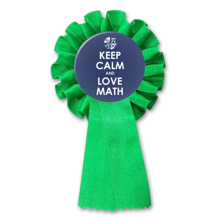 przypinka kotylion Matura Keep Calm and Love Math