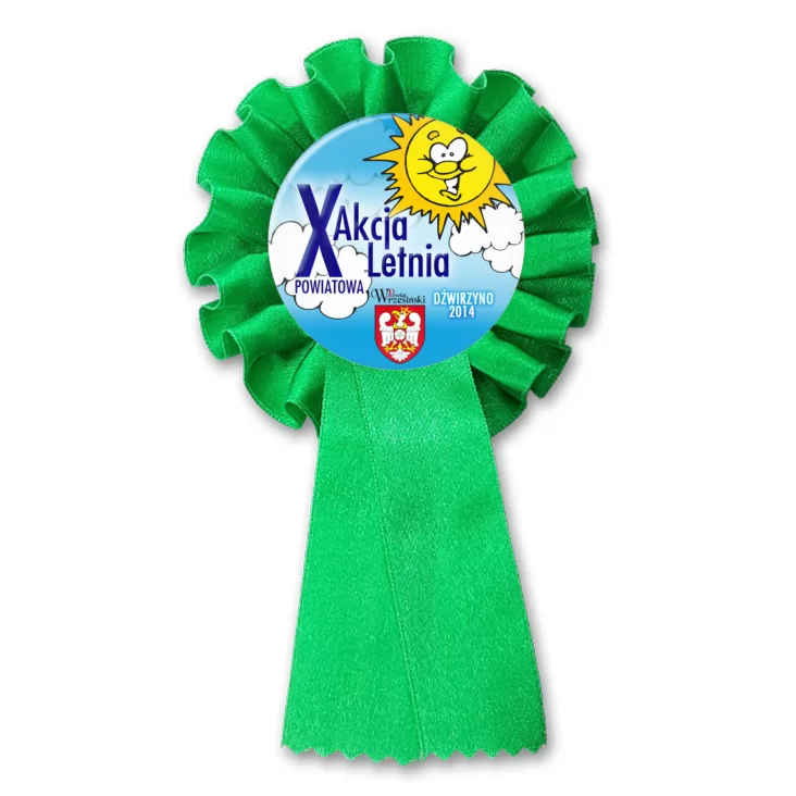 przypinka kotylion X Powiatowa Akcja Letnia