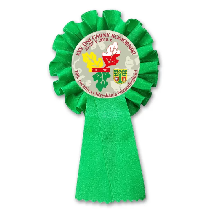 przypinka kotylion XXV Dni Gminy Komorniki