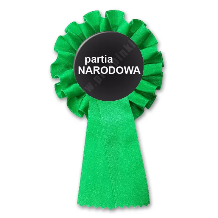 przypinka kotylion Partia narodowa