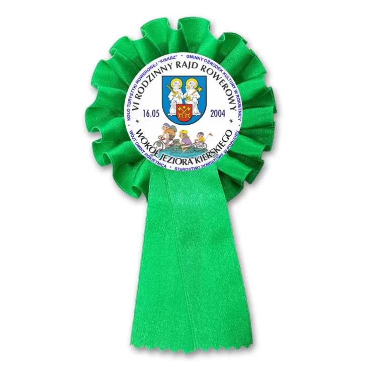 przypinka kotylion VI Rodzinny Rajd Rowerowy Wokól Jeziora Kierskiego