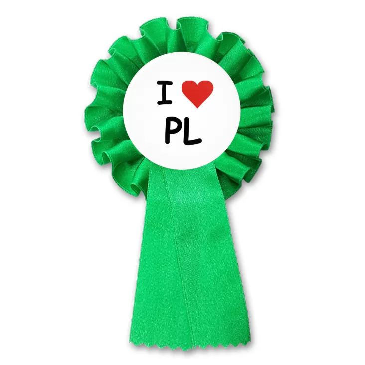 przypinka kotylion I love PL