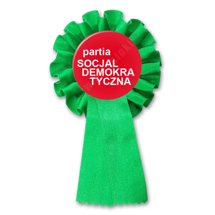 przypinka kotylion Partia socjaldemokratyczna