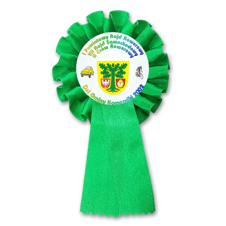przypinka kotylion Dni Gminy Komorniki 2002