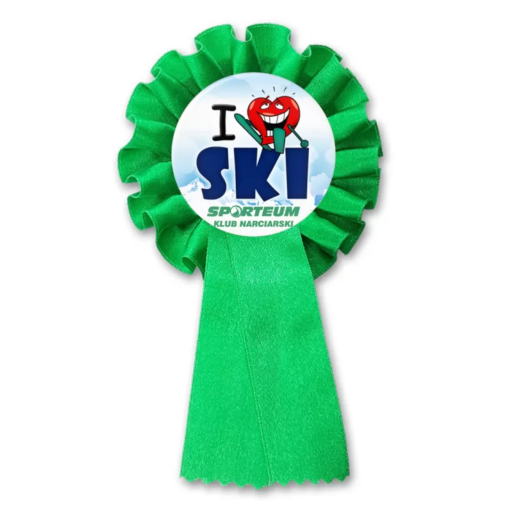 przypinka kotylion I love ski