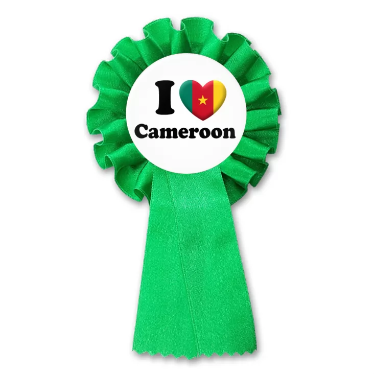 przypinka kotylion I love Cameroon