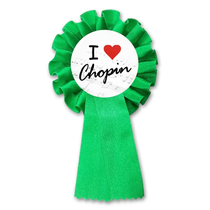 przypinka kotylion I love Chopin