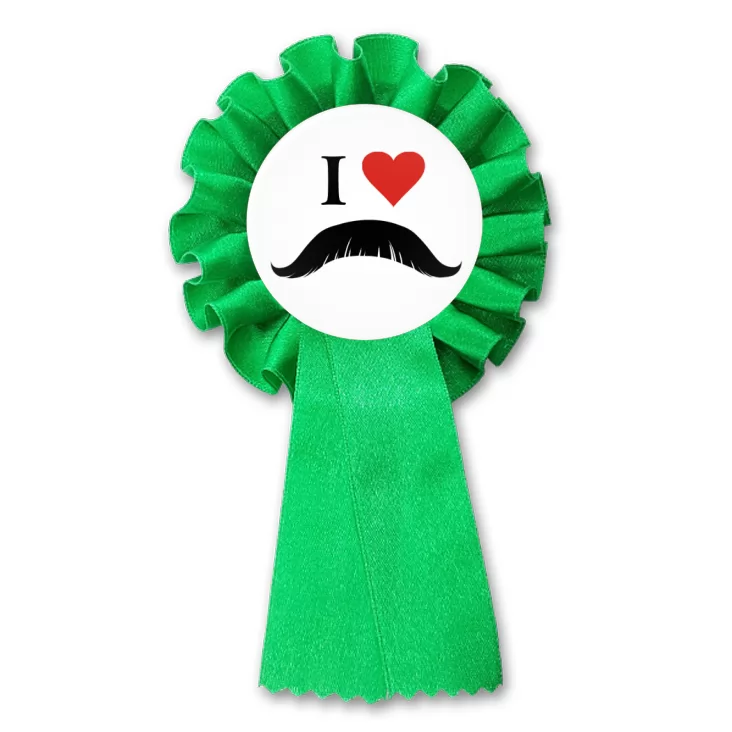 przypinka kotylion I love moustache