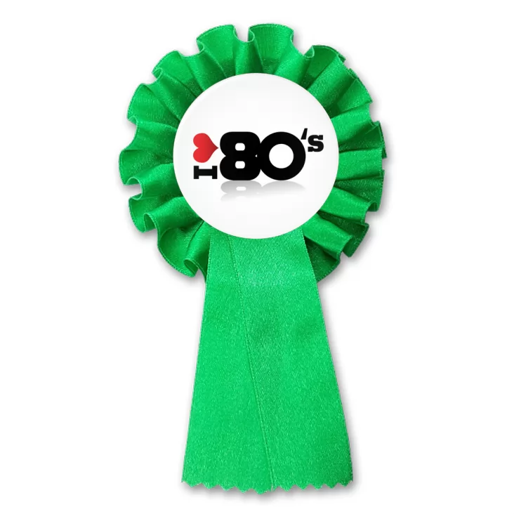 przypinka kotylion I love 80`s