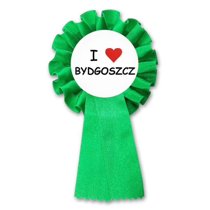 przypinka kotylion I love Bydgoszcz
