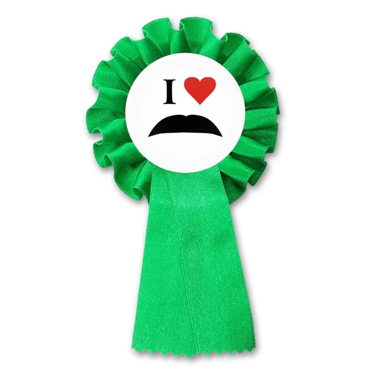 przypinka kotylion I love moustache