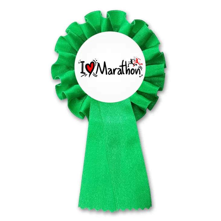 przypinka kotylion I love marathon