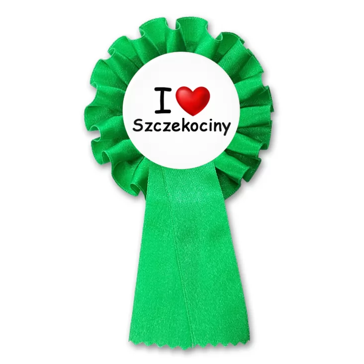 przypinka kotylion I love Szczekociny