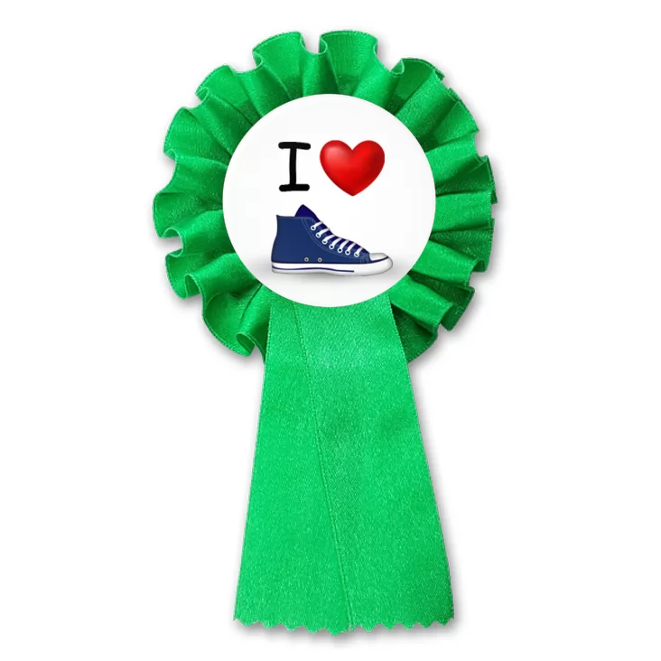 przypinka kotylion I love trampki