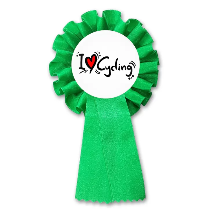 przypinka kotylion I love Cycling