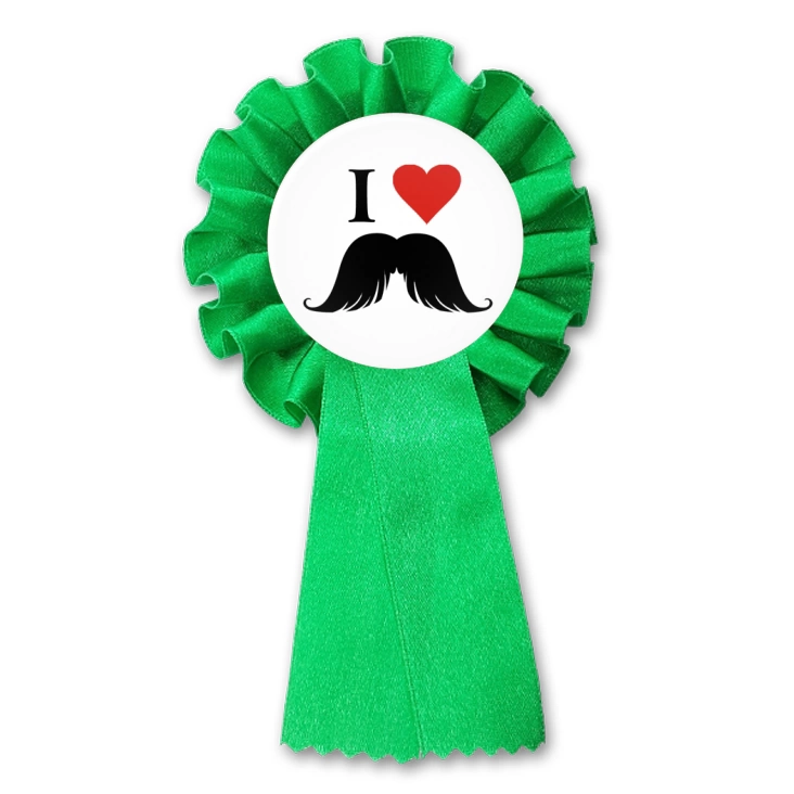 przypinka kotylion I love moustache