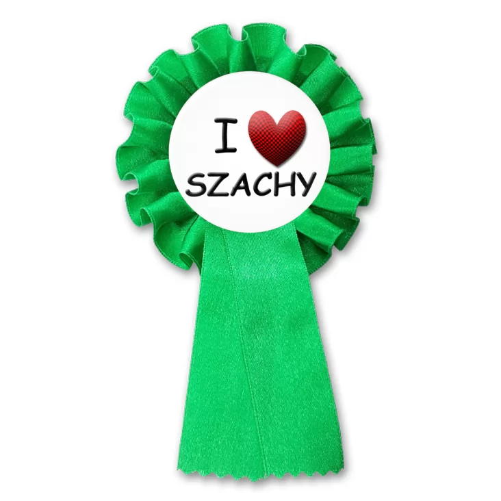przypinka kotylion I love szachy