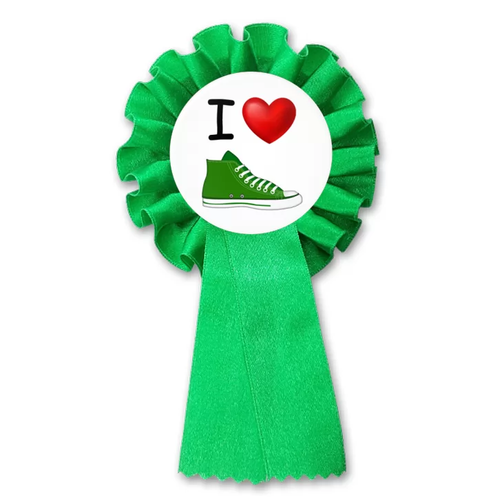 przypinka kotylion I love trampki
