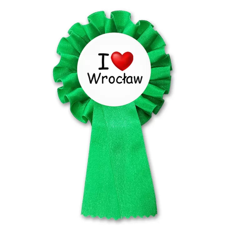przypinka kotylion I love Wrocław