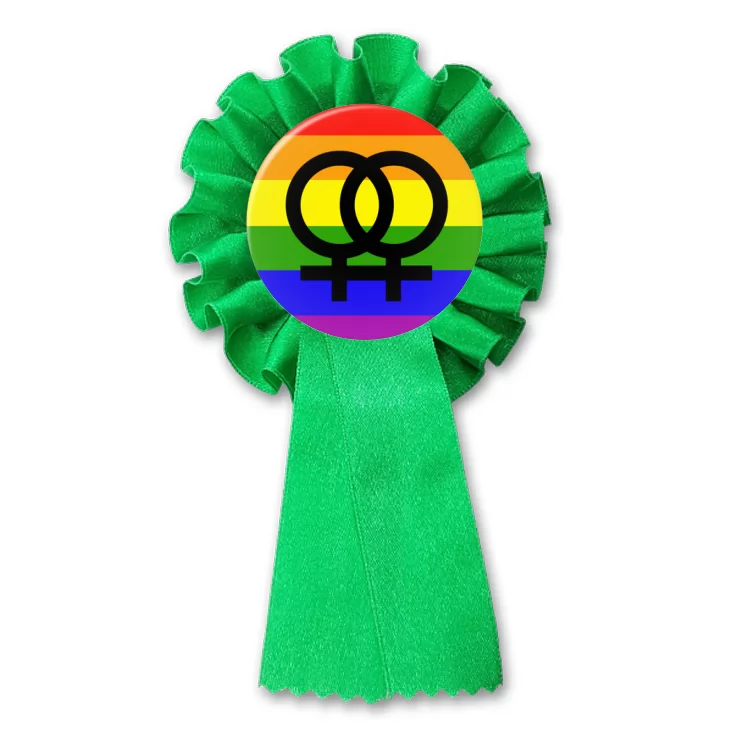 przypinka kotylion Para kobiet - symbole