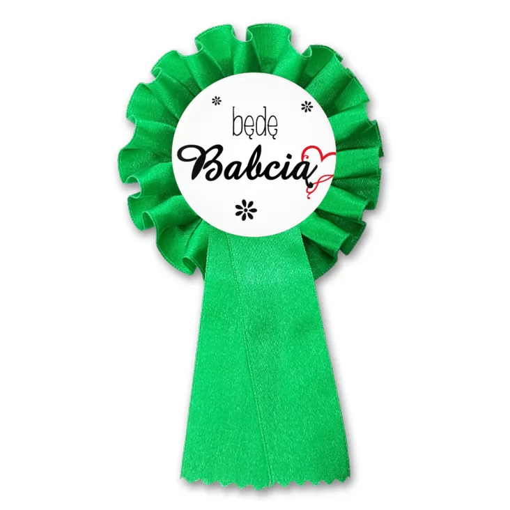 przypinka kotylion Będę Babcią
