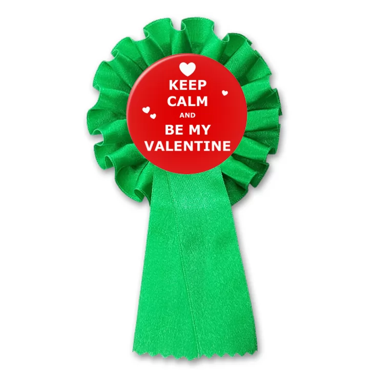 przypinka kotylion Keep calm and be my Valentine