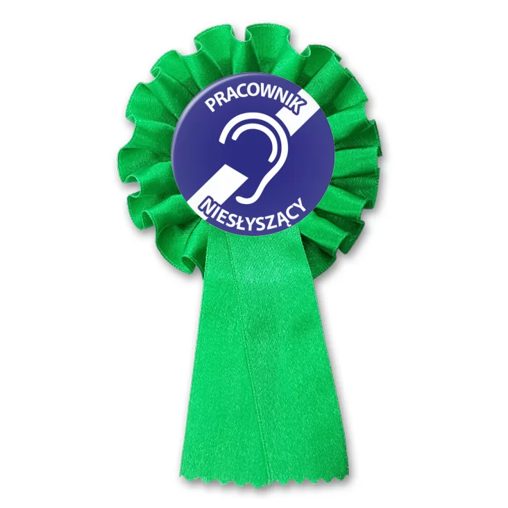 przypinka kotylion Pracownik niesłyszący ucho