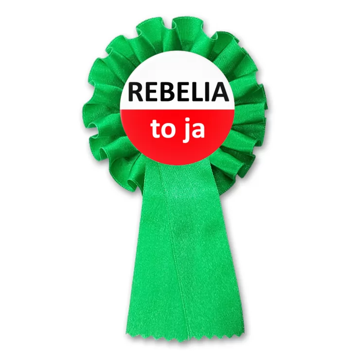 przypinka kotylion Rebelia to ja