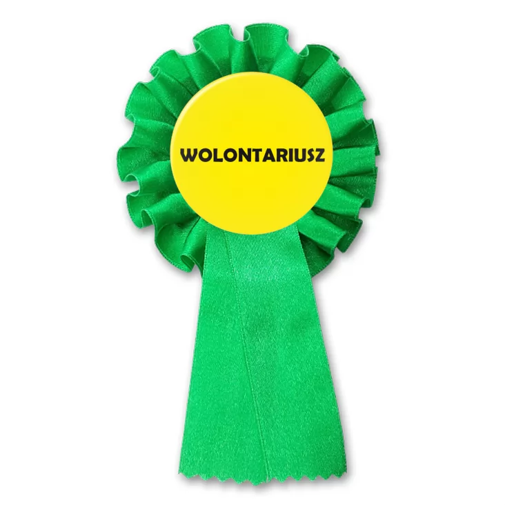 przypinka kotylion Wolontariusz