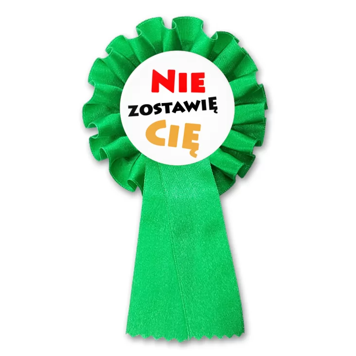 przypinka kotylion Nie zostawię Cię