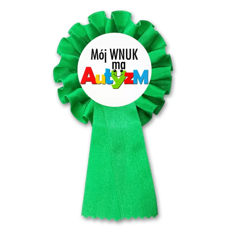 przypinka kotylion Mój wnuk ma autyzm