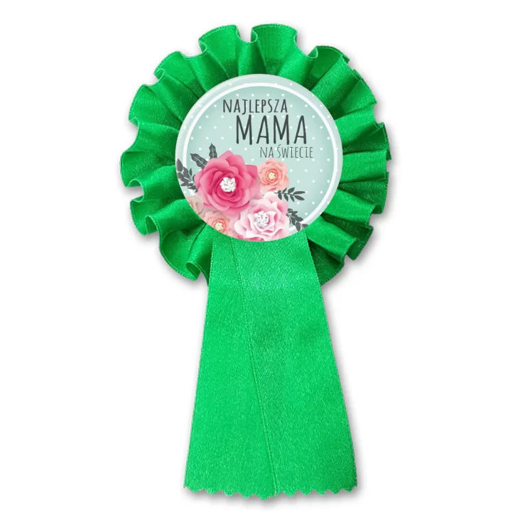 przypinka kotylion Dzień mamy Najlepsza mama na świecie
