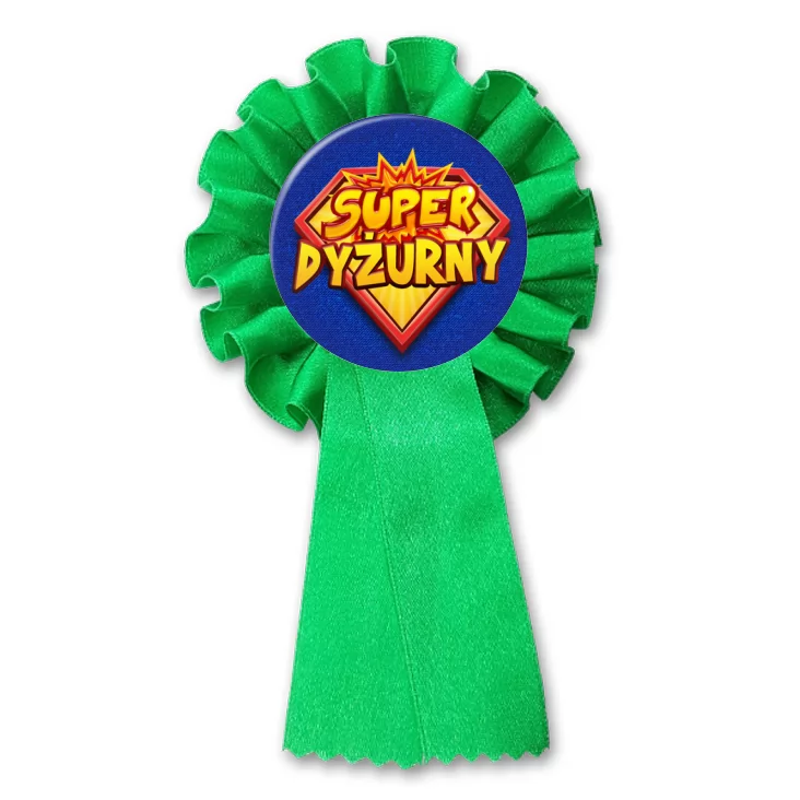 przypinka kotylion Super dyżurny napis