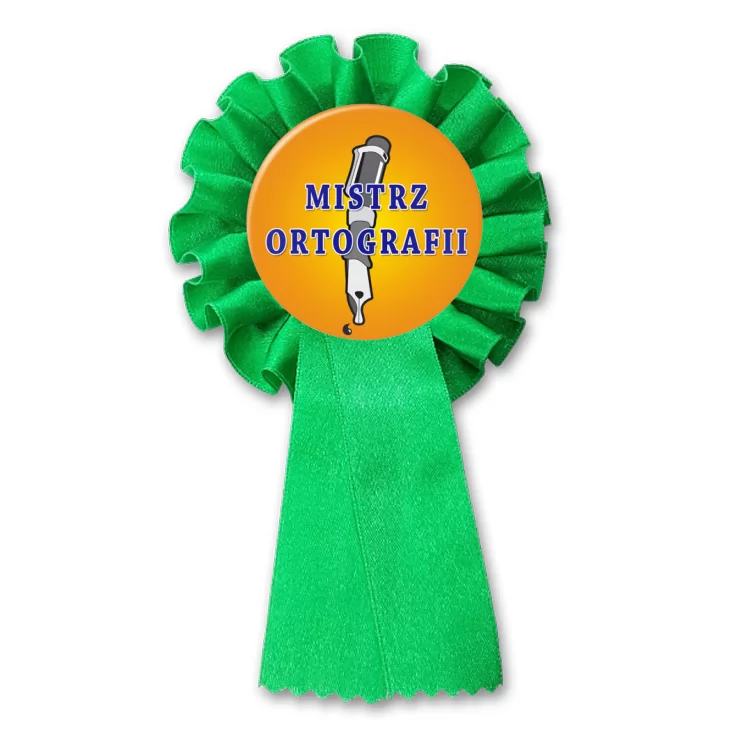 przypinka kotylion Mistrz ortografii