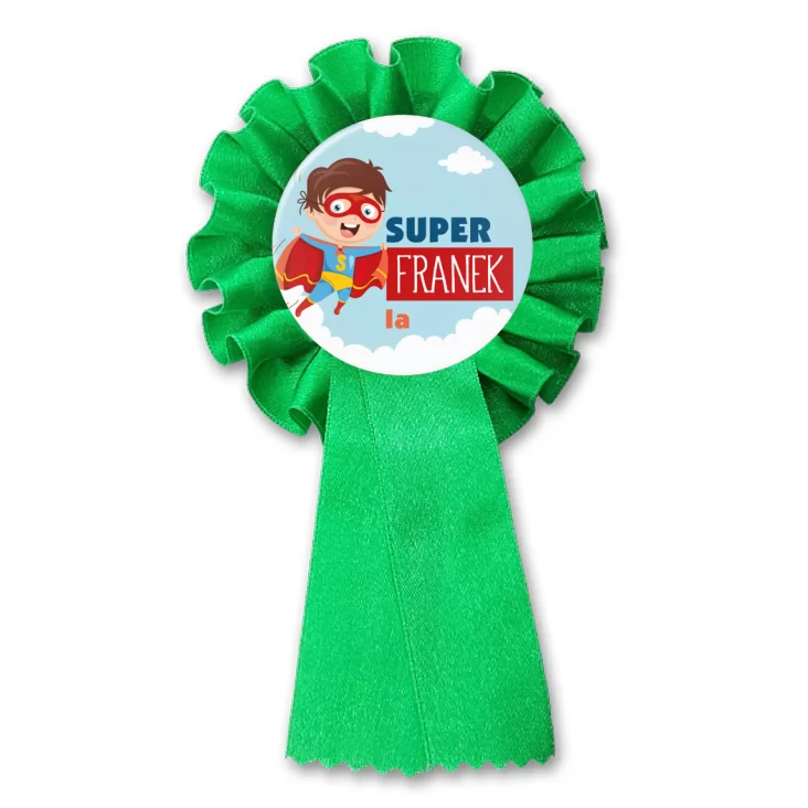 przypinka kotylion Super chłopak z imieniem Dzień Chłopaka