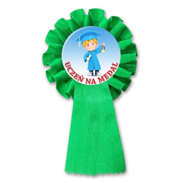 przypinka kotylion Uczeń na medal