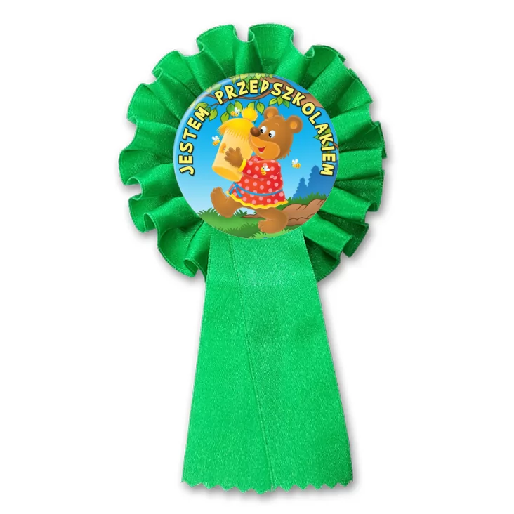 przypinka kotylion Jestem przedszkolakiem - Misie